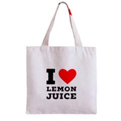 I Love Lemon Juice Zipper Grocery Tote Bag by ilovewhateva