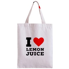 I Love Lemon Juice Zipper Classic Tote Bag by ilovewhateva