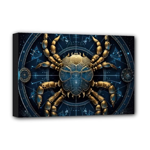 Cancer Star Sign Astrology Deluxe Canvas 18  X 12  (stretched) by Bangk1t