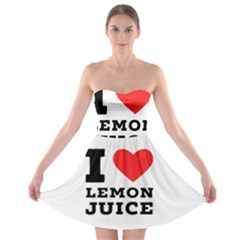 I Love Lemon Juice Strapless Bra Top Dress by ilovewhateva