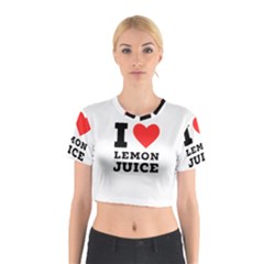 I Love Lemon Juice Cotton Crop Top by ilovewhateva