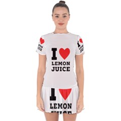 I Love Lemon Juice Drop Hem Mini Chiffon Dress by ilovewhateva