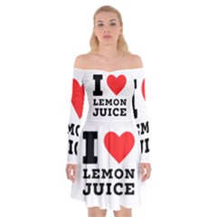 I Love Lemon Juice Off Shoulder Skater Dress by ilovewhateva