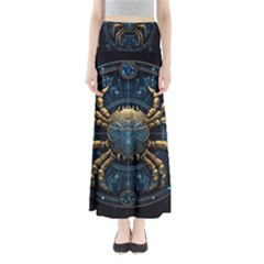 Cancer Star Sign Astrology Full Length Maxi Skirt by Bangk1t