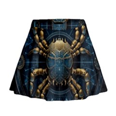 Cancer Star Sign Astrology Mini Flare Skirt by Bangk1t