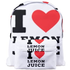 I Love Lemon Juice Giant Full Print Backpack by ilovewhateva