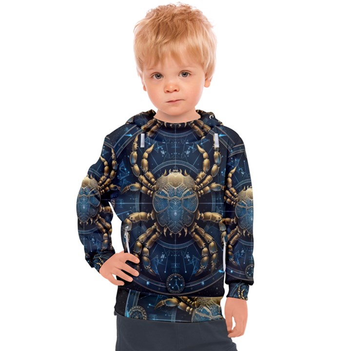 Cancer Star Sign Astrology Kids  Hooded Pullover