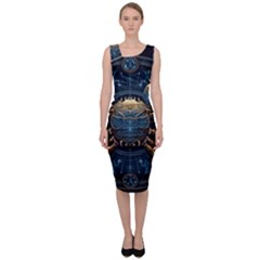 Cancer Star Sign Astrology Sleeveless Pencil Dress