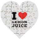 I love lemon juice Wooden Puzzle Heart View1