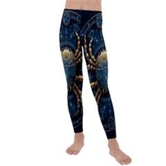 Cancer Star Sign Astrology Kids  Lightweight Velour Leggings by Bangk1t