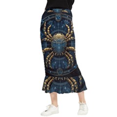 Cancer Star Sign Astrology Maxi Fishtail Chiffon Skirt by Bangk1t