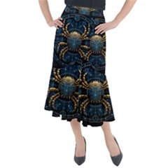 Cancer Star Sign Astrology Midi Mermaid Skirt by Bangk1t