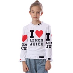 I Love Lemon Juice Kids  Frill Detail Tee