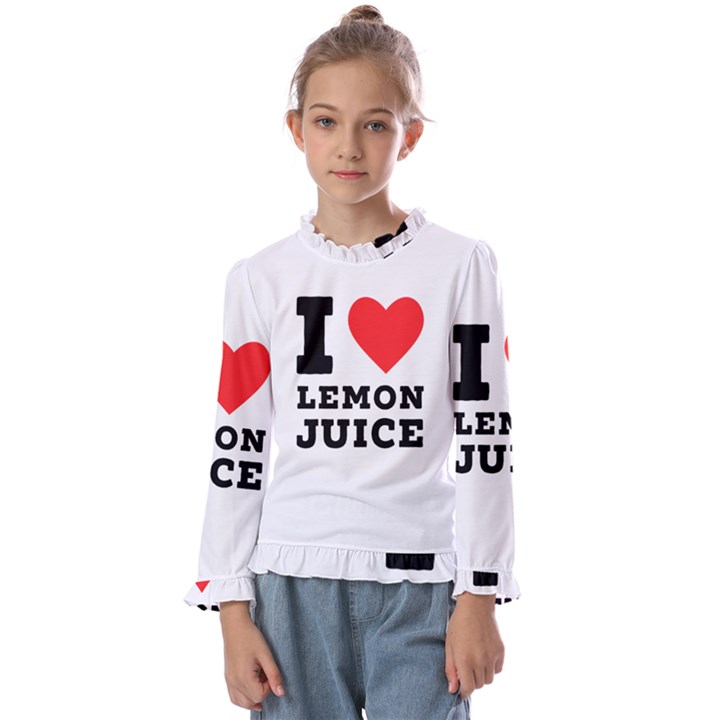 I love lemon juice Kids  Frill Detail Tee