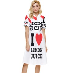 I Love Lemon Juice Button Top Knee Length Dress by ilovewhateva