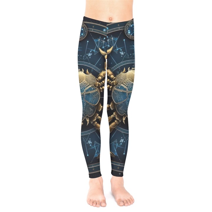 Cancer Star Sign Astrology Kids  Classic Winter Leggings