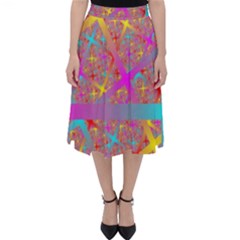 Geometric Abstract Colorful Classic Midi Skirt