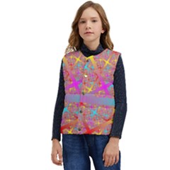 Geometric Abstract Colorful Kid s Short Button Up Puffer Vest	 by Bangk1t