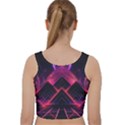 Synthwave City Retrowave Wave Velvet Racer Back Crop Top View2