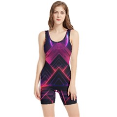 Synthwave City Retrowave Wave Women s Wrestling Singlet by Bangk1t