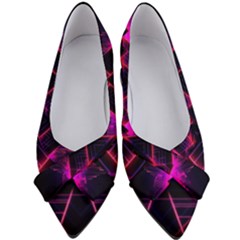 Synthwave City Retrowave Wave Women s Bow Heels by Bangk1t