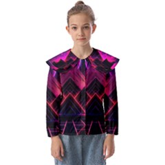 Synthwave City Retrowave Wave Kids  Peter Pan Collar Blouse by Bangk1t