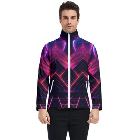 Synthwave City Retrowave Wave Men s Bomber Jacket by Bangk1t