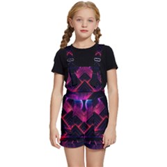 Synthwave City Retrowave Wave Kids  Short Overalls by Bangk1t