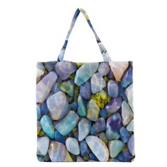 Stones Gems Multi Colored Rocks Grocery Tote Bag by Bangk1t