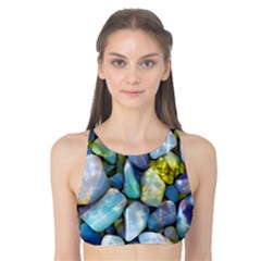 Stones Gems Multi Colored Rocks Tank Bikini Top by Bangk1t