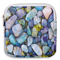 Stones Gems Multi Colored Rocks Mini Square Pouch by Bangk1t