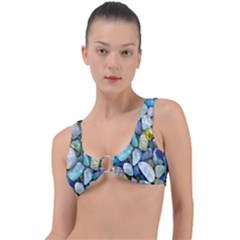 Stones Gems Multi Colored Rocks Ring Detail Bikini Top by Bangk1t