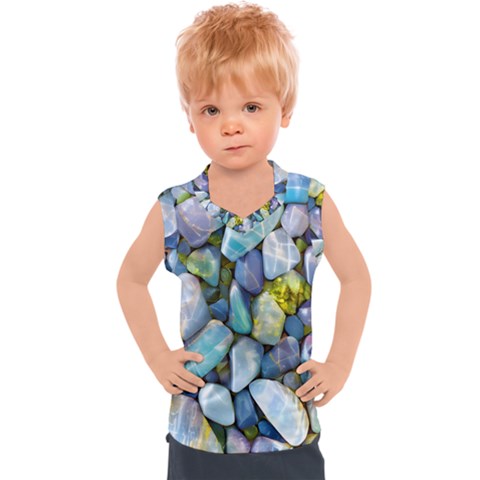 Stones Gems Multi Colored Rocks Kids  Sport Tank Top by Bangk1t