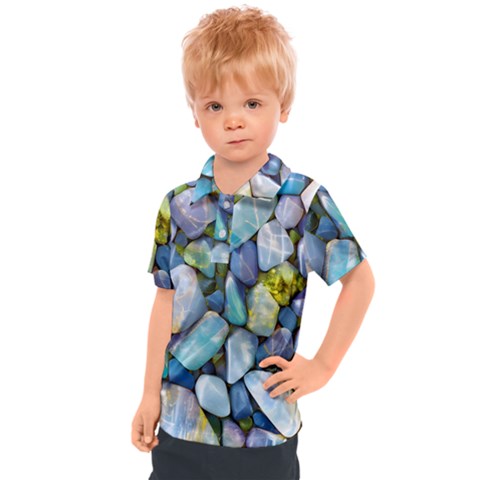 Stones Gems Multi Colored Rocks Kids  Polo Tee by Bangk1t