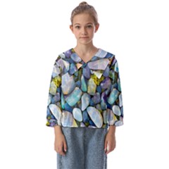 Stones Gems Multi Colored Rocks Kids  Sailor Shirt by Bangk1t