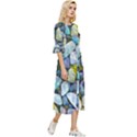 Stones Gems Multi Colored Rocks Double Cuff Midi Dress View3