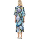 Stones Gems Multi Colored Rocks Double Cuff Midi Dress View4