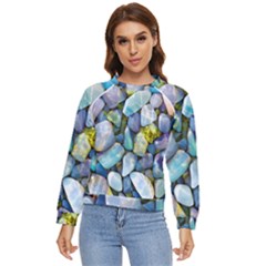 Stones Gems Multi Colored Rocks Women s Long Sleeve Raglan Tee