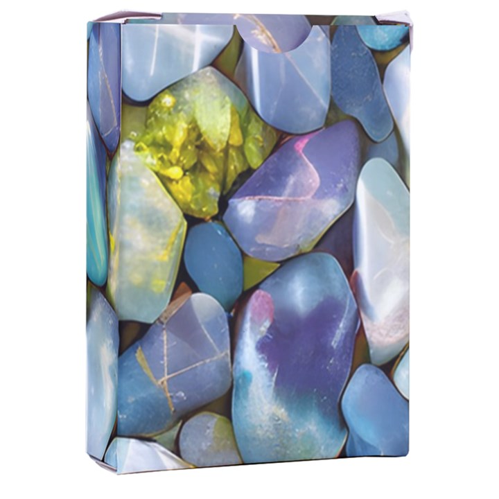 Stones Gems Multi Colored Rocks Playing Cards Single Design (Rectangle) with Custom Box