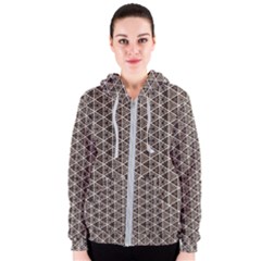 Structure Pattern Texture Hive Women s Zipper Hoodie by Bangk1t