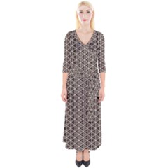 Structure Pattern Texture Hive Quarter Sleeve Wrap Maxi Dress by Bangk1t