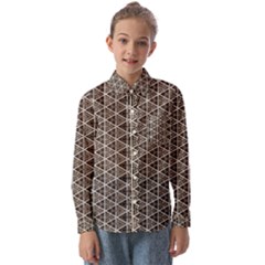 Structure Pattern Texture Hive Kids  Long Sleeve Shirt by Bangk1t