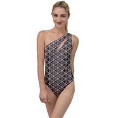 Structure Pattern Texture Hive To One Side Swimsuit by Bangk1t