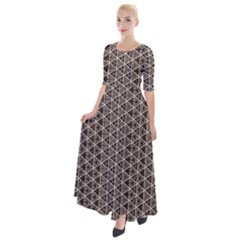 Structure Pattern Texture Hive Half Sleeves Maxi Dress by Bangk1t