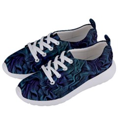 Abstract Blue Wave Texture Patten Women s Lightweight Sports Shoes by Bangk1t