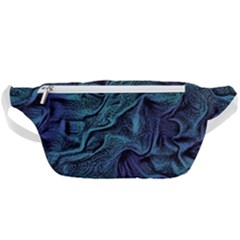 Abstract Blue Wave Texture Patten Waist Bag 