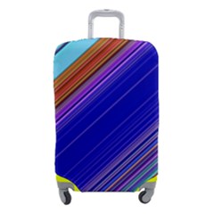 Color Lines Slanting Green Blue Luggage Cover (small) by Bangk1t