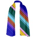 Color Lines Slanting Green Blue Lightweight Scarf  View1