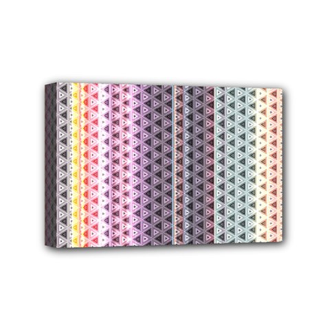 Triangle Stripes Texture Pattern Mini Canvas 6  X 4  (stretched) by Bangk1t