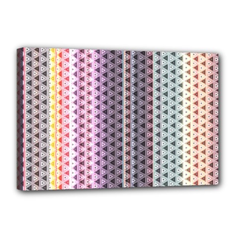 Triangle Stripes Texture Pattern Canvas 18  X 12  (stretched) by Bangk1t